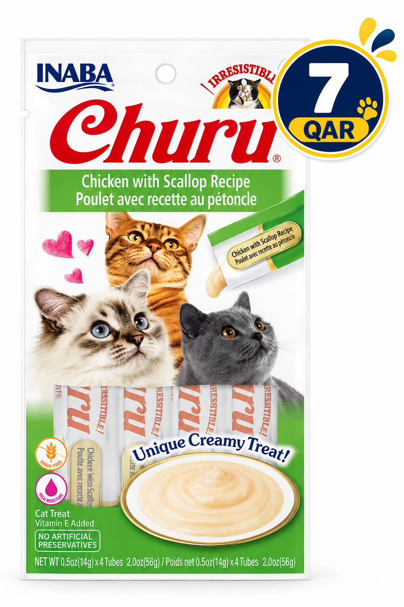 CHURU CHICKEN WITH SCALLOP 4 sticks 56 g