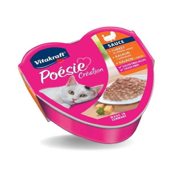 VITAKRAFT CAT WET FOOD POESIE TURKEY &amp; CHEESE SAUCE 85G