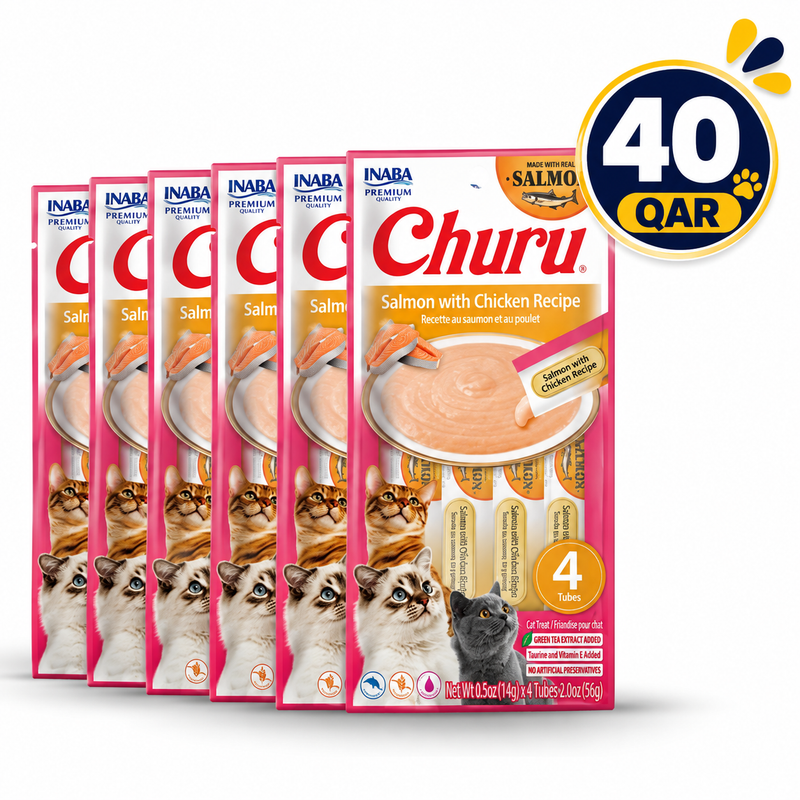 Churu Salmon with Chicken Recipe 14 g x 4 tubes x 6 packs