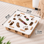 Cat Toy Treasure Hunt Puzzle Box -  Beige