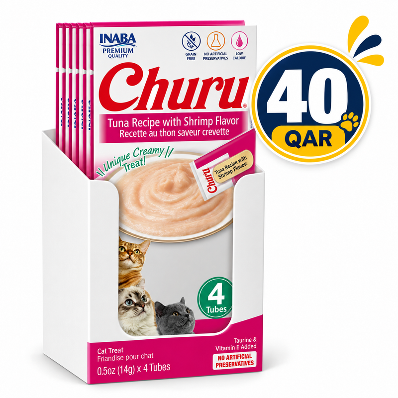 Churu Tuna Recipe with Shrimp Flavor 4 tubes 56g — 14gX4x6 (24Tubes)