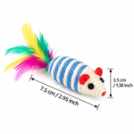 Colorful Feather Mouse Cat Toy – 1 Piece