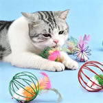 Feather Tail Mouse Teaser Ball