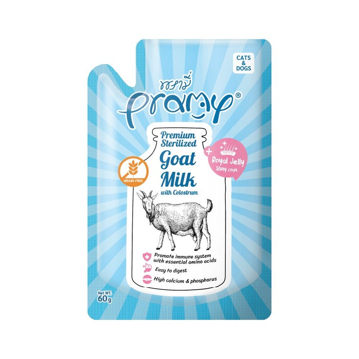 Pramy Sterilized Goat Milk with Colostrum + Royal Jelly 60G