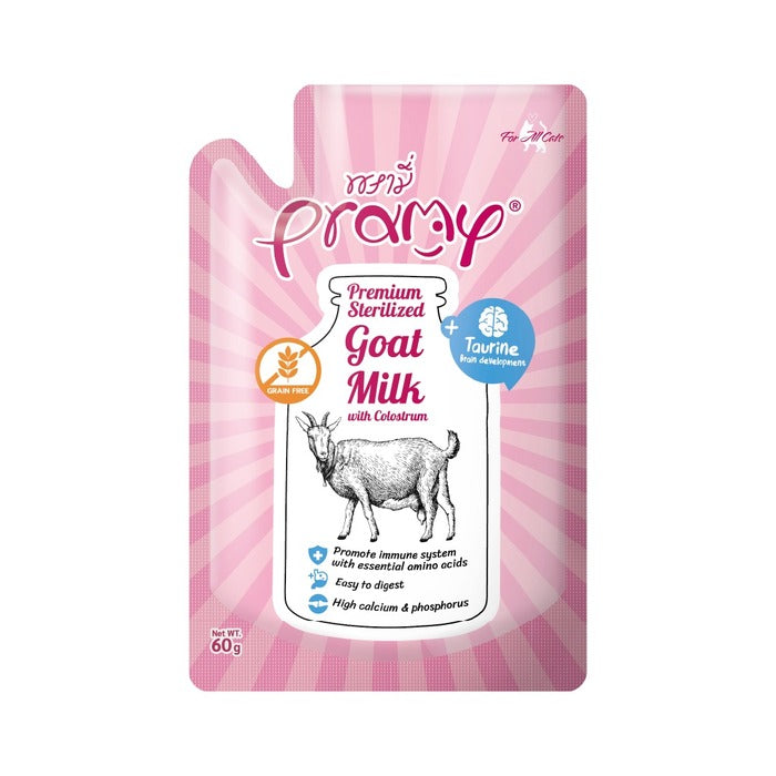 Pramy Sterilized Goat Milk with Colostrum + Taurine 60G
