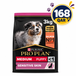 Purina Pro Plan Medium Puppy, Sensitive Skin, Dry Dog food with Salmon, 3 kg