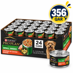 Purina Pro Plan Adult Small Breed Chicken and Carrots Entree in Gravy Wet Dog Food, 156 g Can x 24pcs Box