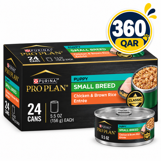 Purina Pro Plan Puppy Small Breed Chicken and Brown Rice Entree Wet Dog Food 156g Cans x 24pcs Box