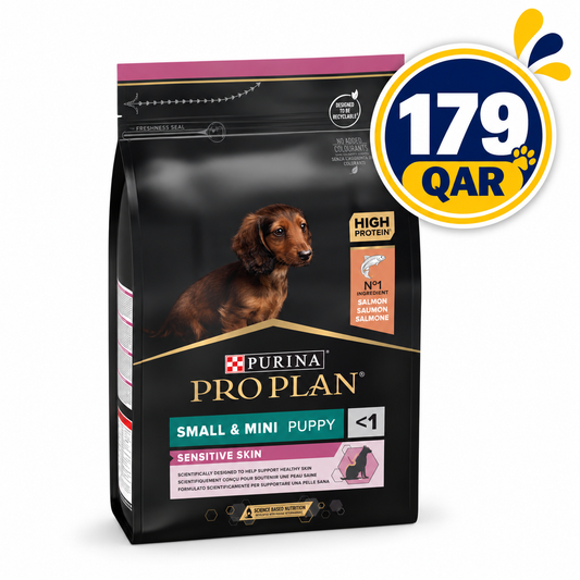 Purina Pro Plan Small and Mini Puppy Sensitive Skin, Dry Dog food with Salmon, 3 kg