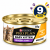 Purina Pro Plan Baby Kitten Mousse Healthy Start, Wet Cat Food, rich in Chicken, 85g