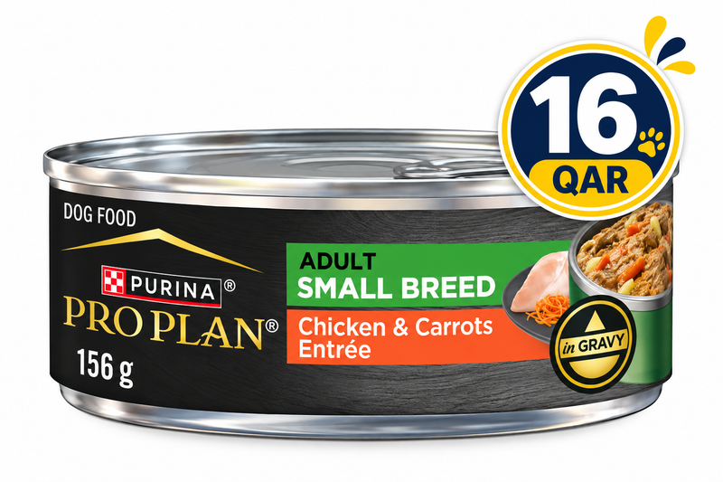 Purina Pro Plan Adult Small Breed Chicken and Carrots Entree in Gravy Wet Dog Food,  156g Can