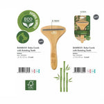 BAMBOO Rake Comb with  Rotating Teeth