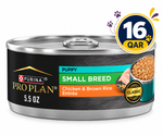 Purina Pro Plan Puppy Small Breed Chicken and Brown Rice Entree Wet Dog Food 156g Cans