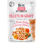 Brit Care Cat Fillets in Gravy with Tender Turkey & Savory Salmon 24x85g